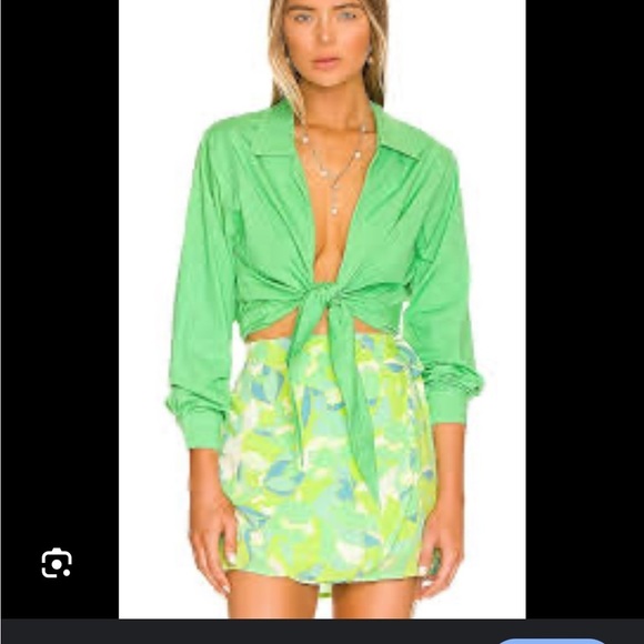 NEW REVOLVE FAITHFULL THE BRAND Arizona tie shirt green - Picture 7 of 7